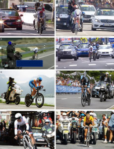 Alcune immagini di esempio portate dallo studio per evidenzare la vicinanza delle moto in molte competizioni.