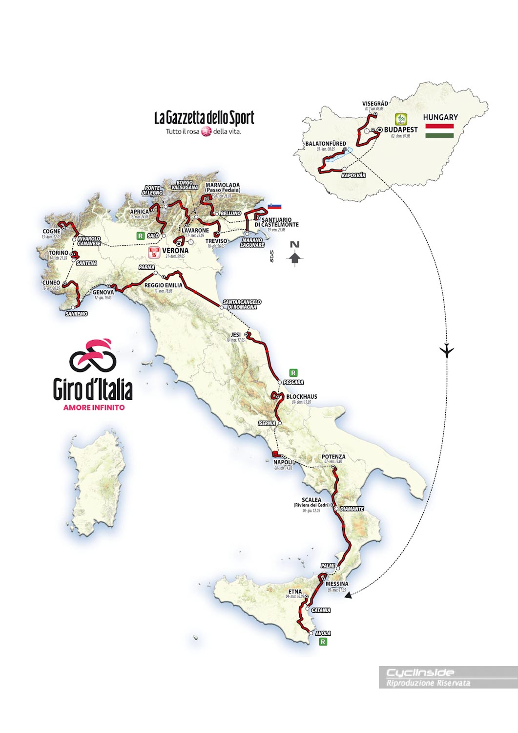 Giro d'italia 2022 planimetria generale